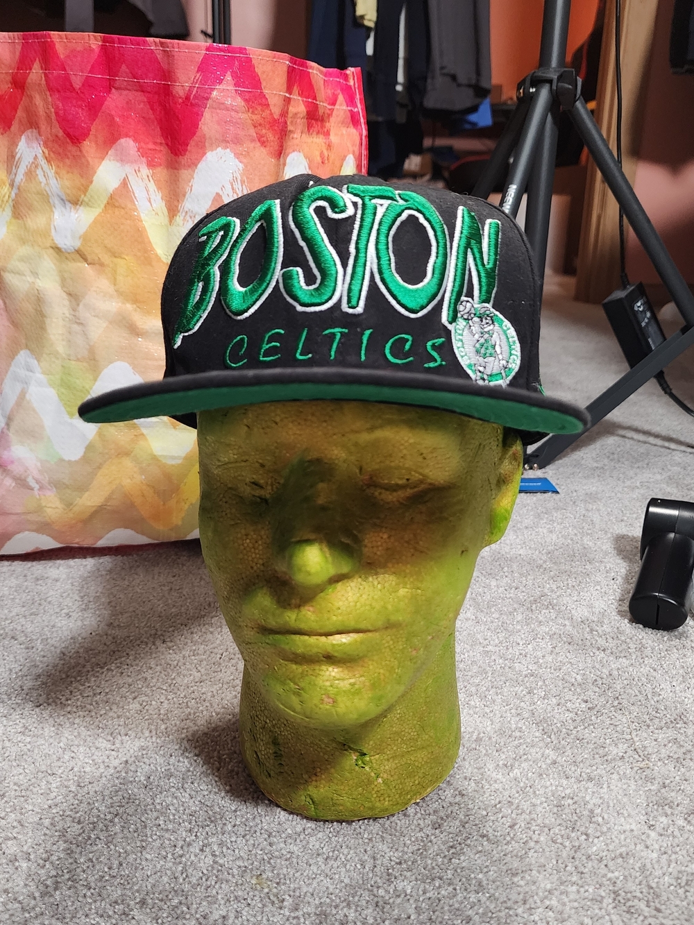 New Era Boston Celtics Black and Green Snapback Hat